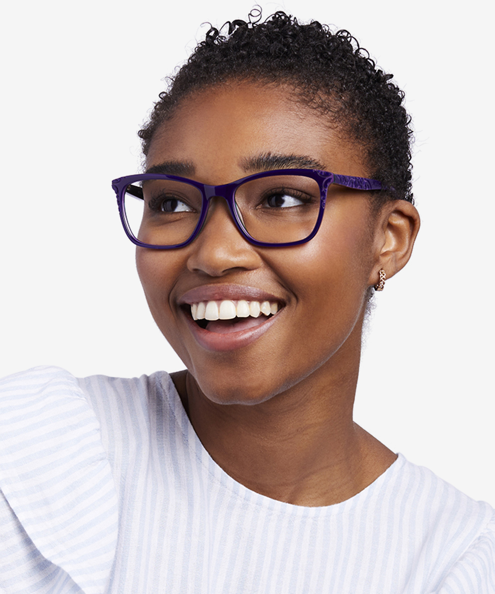 Hedera Cat Eye Purple Glasses For Women Eyebuydirect Canada