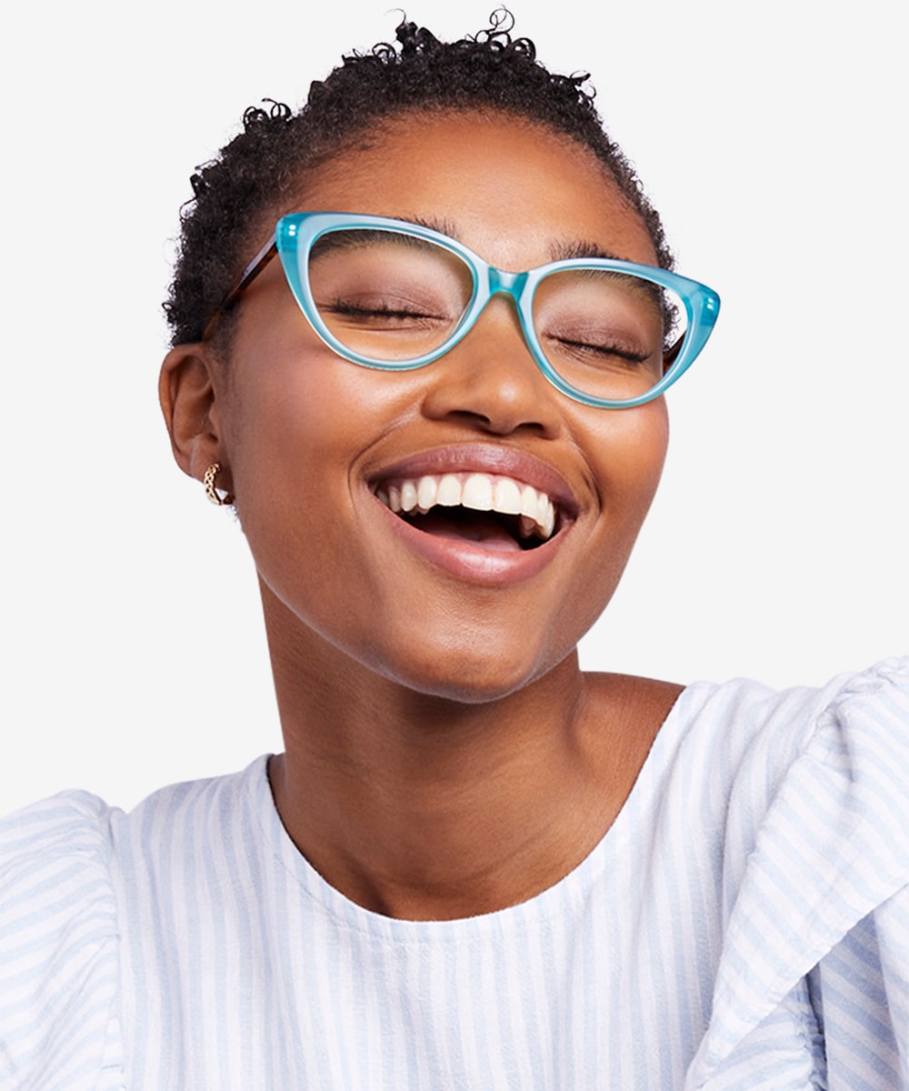 Women's blue glasses store frames