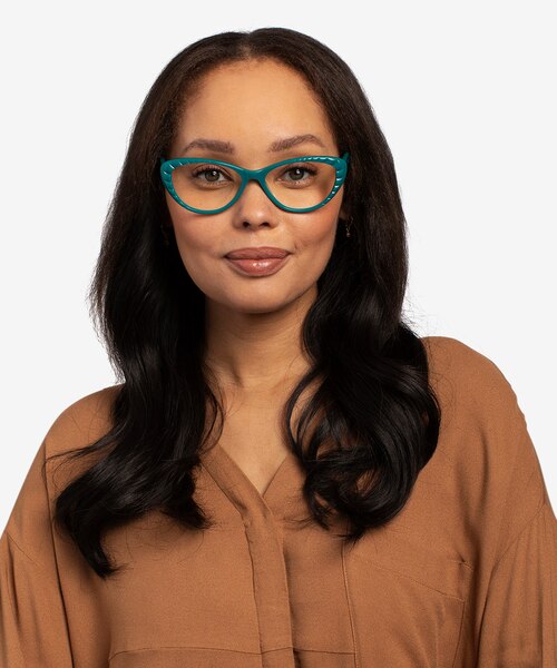 Persona Teal AcetateEyeglass Frames for Women from EyeBuyDirect