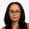 Persona Teal AcetateEyeglass Frames for Women from EyeBuyDirect