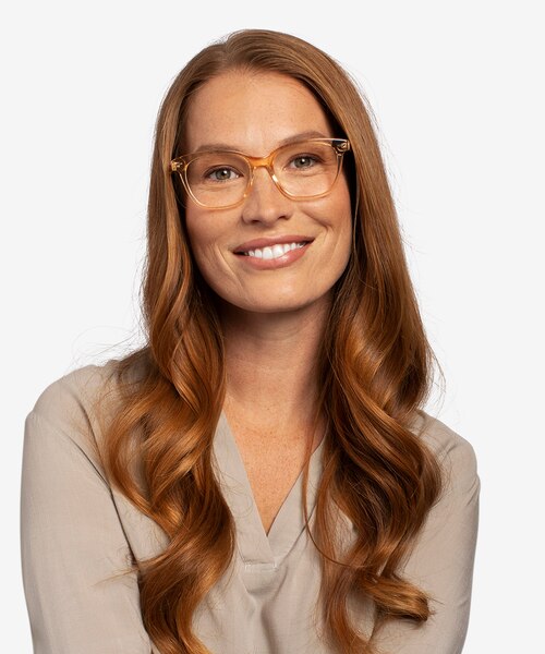 Yana Clear Melon AcetateEyeglass Frames for Women from EyeBuyDirect