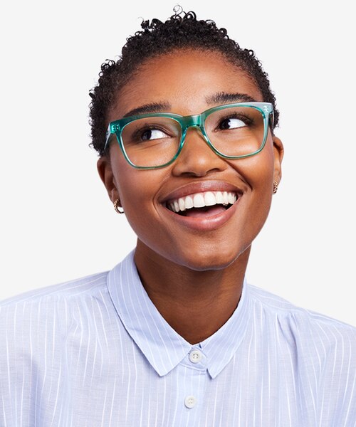 Jamie Emerald Green AcétateMontures de lunettes de vue pour Femmes d'EyeBuyDirect