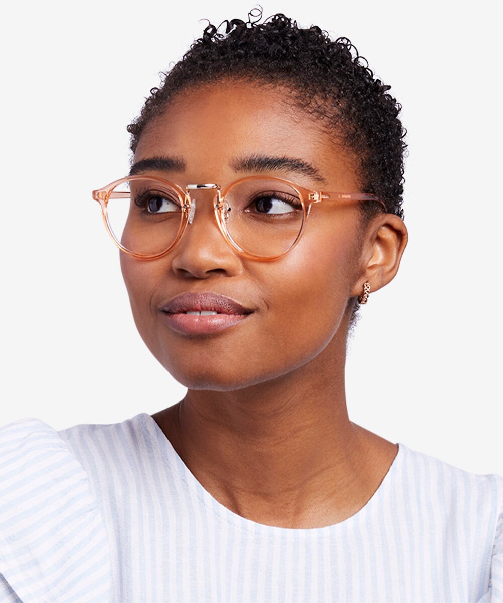 Chillax Round Clear Melon Glasses for Women | Eyebuydirect