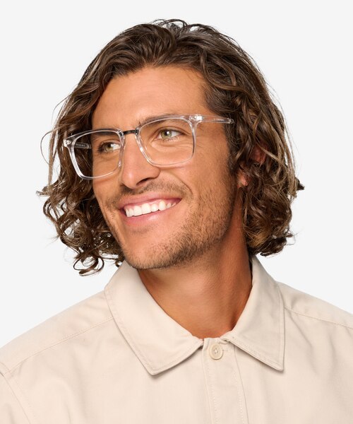 Forte Clear Plastic-metalEyeglass Frames for Men from EyeBuyDirect