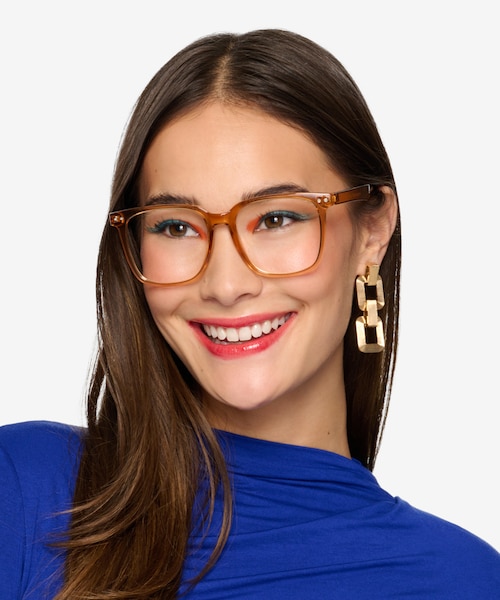 Piano Brown PlasticEyeglass Frames for Women from EyeBuyDirect