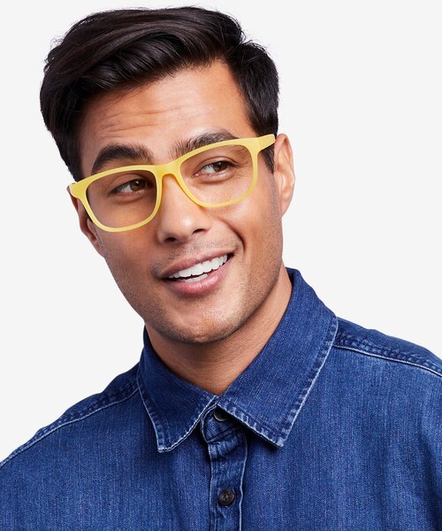 Milo Yellow PlasticEyeglass Frames for Men from EyeBuyDirect