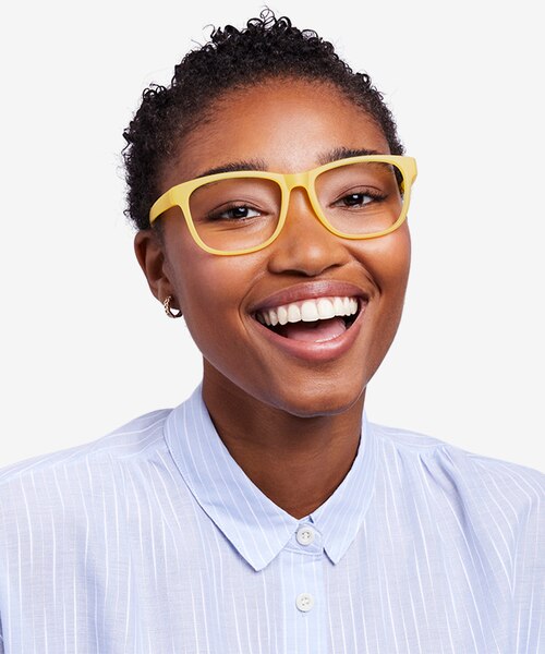 Milo Yellow PlasticEyeglass Frames for Women from EyeBuyDirect