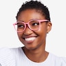 Dutchess Neon Pink PlasticEyeglass Frames for Women from EyeBuyDirect