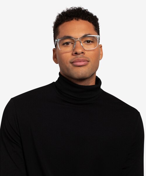 Ballast Clear Blue AcetateEyeglass Frames for Men from EyeBuyDirect