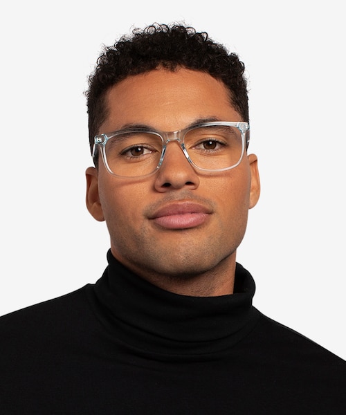 Ballast Clear Blue AcetateEyeglass Frames for Men from EyeBuyDirect