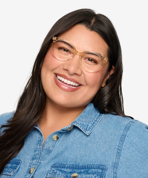 Nala Clear Melon AcetateEyeglass Frames for Women from EyeBuyDirect