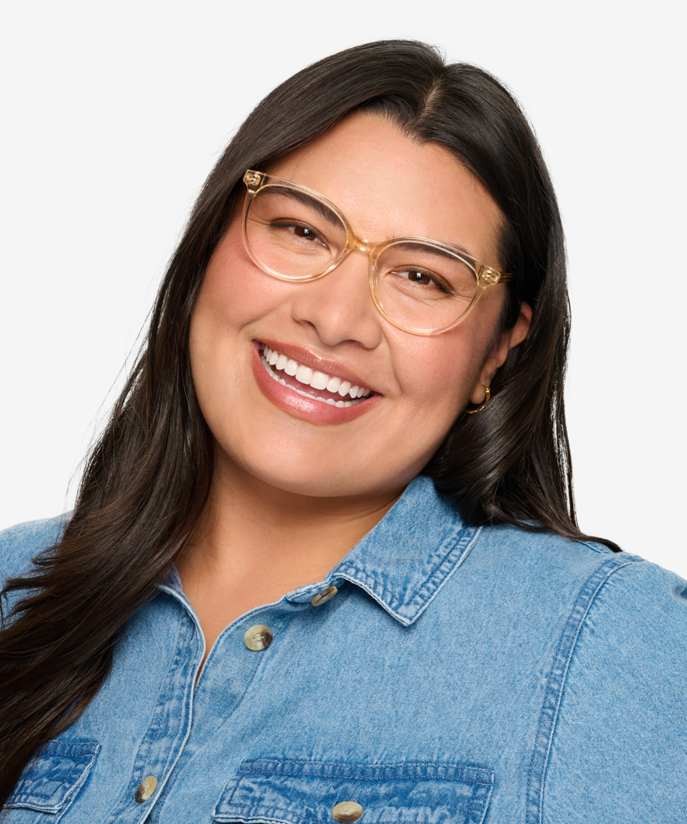 Nala Cat Eye Clear Melon Glasses for Women Eyebuydirect