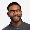 July Navy & Red AcetateEyeglass Frames for Men from EyeBuyDirect