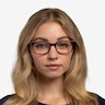 July Navy & Red AcetateEyeglass Frames for Women from EyeBuyDirect