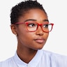 July Red & Navy AcetateEyeglass Frames for Women from EyeBuyDirect
