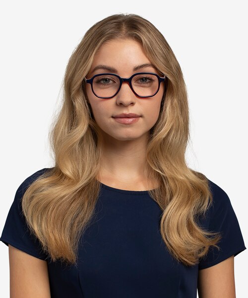 States Navy & Red AcetateEyeglass Frames for Women from EyeBuyDirect
