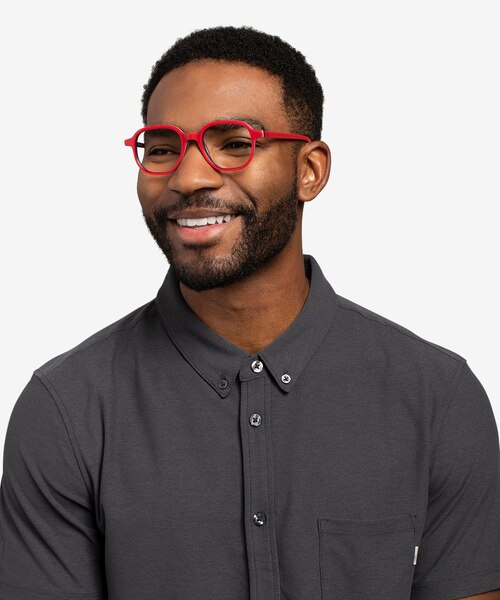 States Red & Navy AcetateEyeglass Frames for Men from EyeBuyDirect