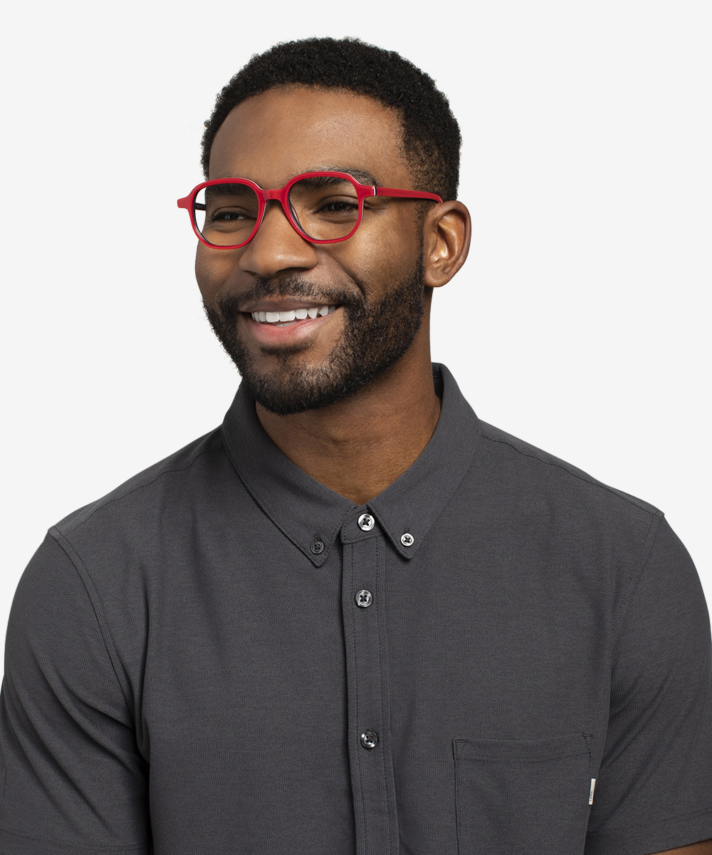 States Red & Navy AcetateEyeglass Frames for Men from EyeBuyDirect