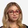 States Red & Navy AcetateEyeglass Frames for Women from EyeBuyDirect