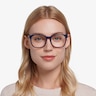 Firework Navy & Red AcetateEyeglass Frames for Women from EyeBuyDirect