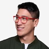 Firework Red & Navy AcetateEyeglass Frames for Men from EyeBuyDirect