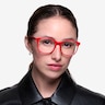 Firework Red & Navy AcetateEyeglass Frames for Women from EyeBuyDirect