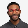 Tradition Red & Navy AcetateEyeglass Frames for Men from EyeBuyDirect