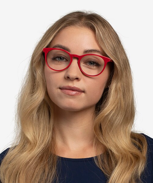 Tradition Red & Navy AcetateEyeglass Frames for Women from EyeBuyDirect
