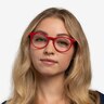 Tradition Red & Navy AcetateEyeglass Frames for Women from EyeBuyDirect