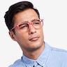 Equality Red AcetateEyeglass Frames for Men from EyeBuyDirect