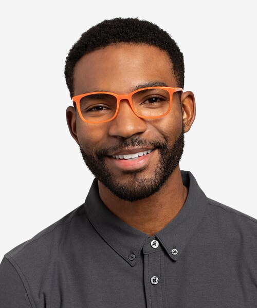 Equality Orange AcetateEyeglass Frames for Men from EyeBuyDirect