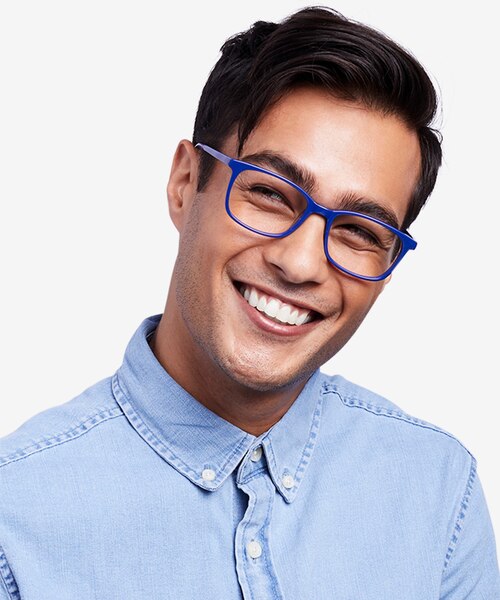 Equality Navy AcetateEyeglass Frames for Men from EyeBuyDirect
