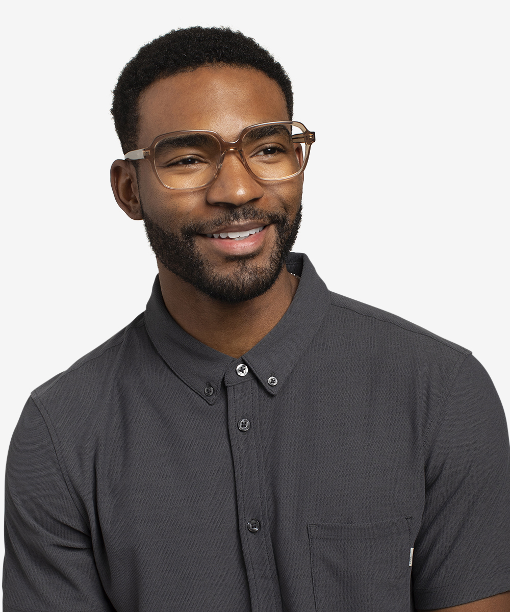 Tompkins Square Clear Brown Full Rim Eyeglasses | Eyebuydirect