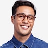 Mikoto Clear Brown AcetateEyeglass Frames for Men from EyeBuyDirect