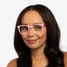 Solveig Pink & Red AcetateEyeglass Frames for Women from EyeBuyDirect