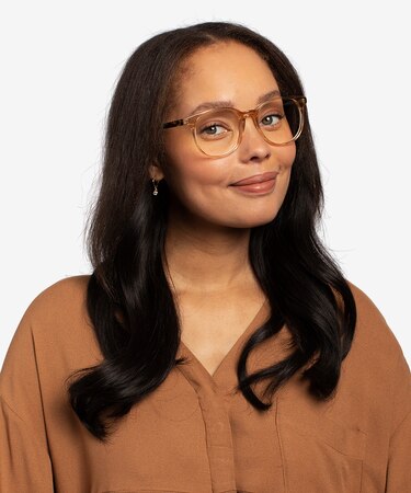 Clear Brown Solveig -  Acetate Eyeglasses