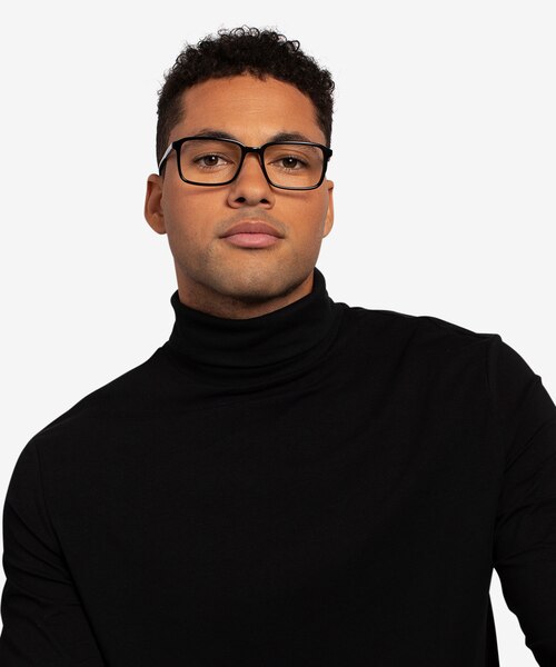Rafferty Noir AcétateMontures de lunettes de vue pour Hommes d'EyeBuyDirect