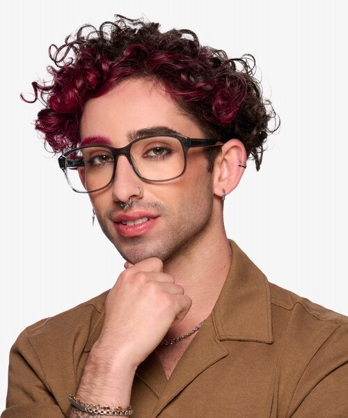 Tobias Clear Gray AcétateMontures de lunettes de vue pour Hommes d'EyeBuyDirect