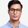 Finn Noir AcétateMontures de lunettes de vue pour Hommes d'EyeBuyDirect