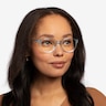 Gable Clear Blue AcetateEyeglass Frames for Women from EyeBuyDirect