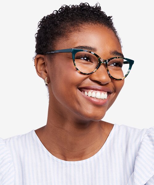 Dorset Green Tortoise AcétateMontures de lunettes de vue pour Femmes d'EyeBuyDirect