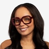 Gloria Burgundy AcétateMontures de lunettes de vue pour Femmes d'EyeBuyDirect