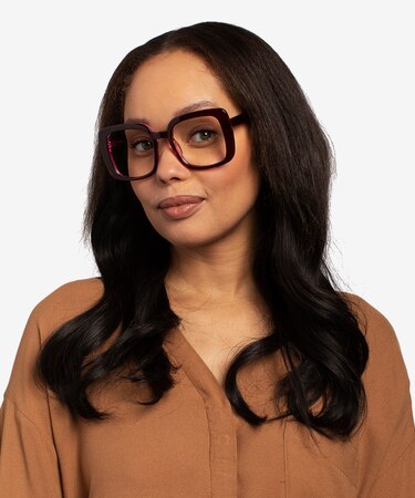 Burgundy Heather -  Fashion Acetate Eyeglasses