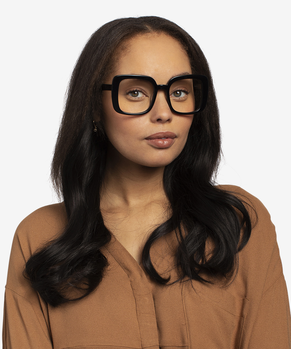 Heather Square Black Glasses for Women Eyebuydirect