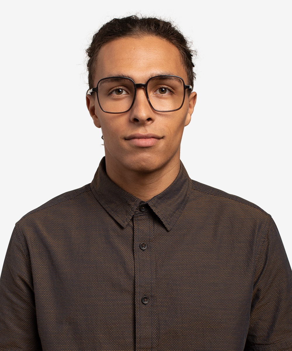 Sixto Square Gray Full Rim Eyeglasses | Eyebuydirect Canada