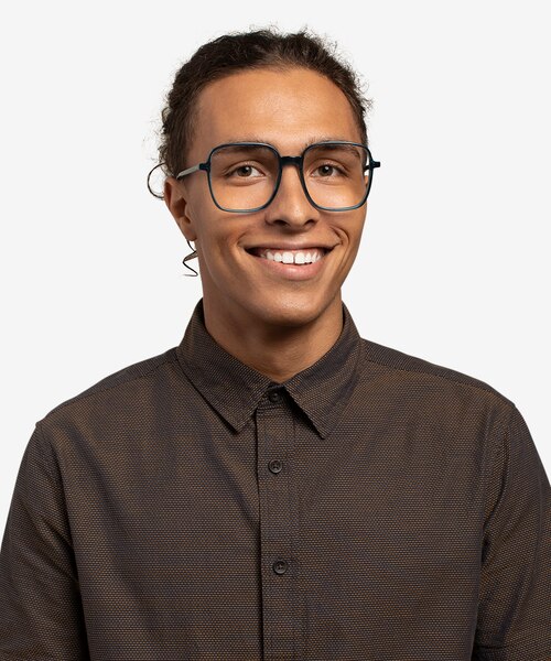 Sixto Teal AcetateEyeglass Frames for Men from EyeBuyDirect