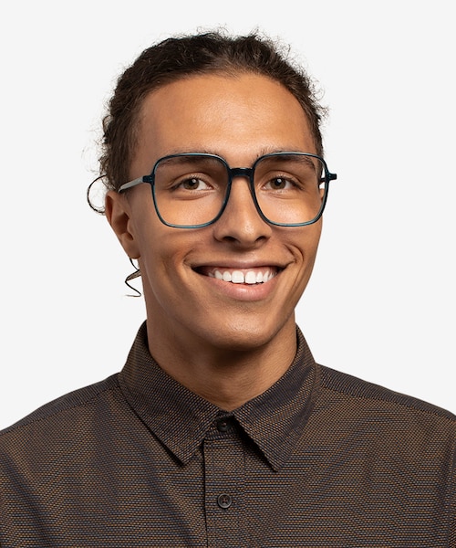 Sixto Teal AcetateEyeglass Frames for Men from EyeBuyDirect
