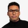 Russell Noir AcétateMontures de lunettes de vue pour Hommes d'EyeBuyDirect