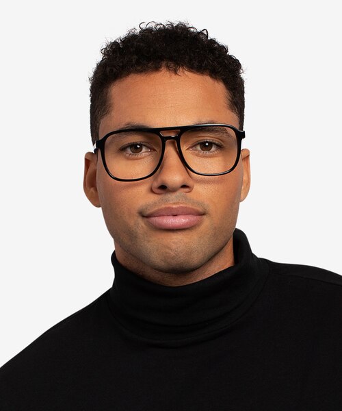 Russell Black AcetateEyeglass Frames for Men from EyeBuyDirect
