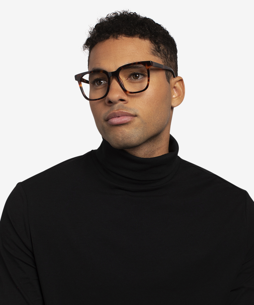 Kenneth Square Tortoise Glasses for Men | Eyebuydirect